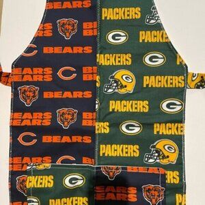 Split Packers Bears Child’s Apron kids size medium 8-10